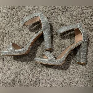 Elegant Silver Women's Heels
